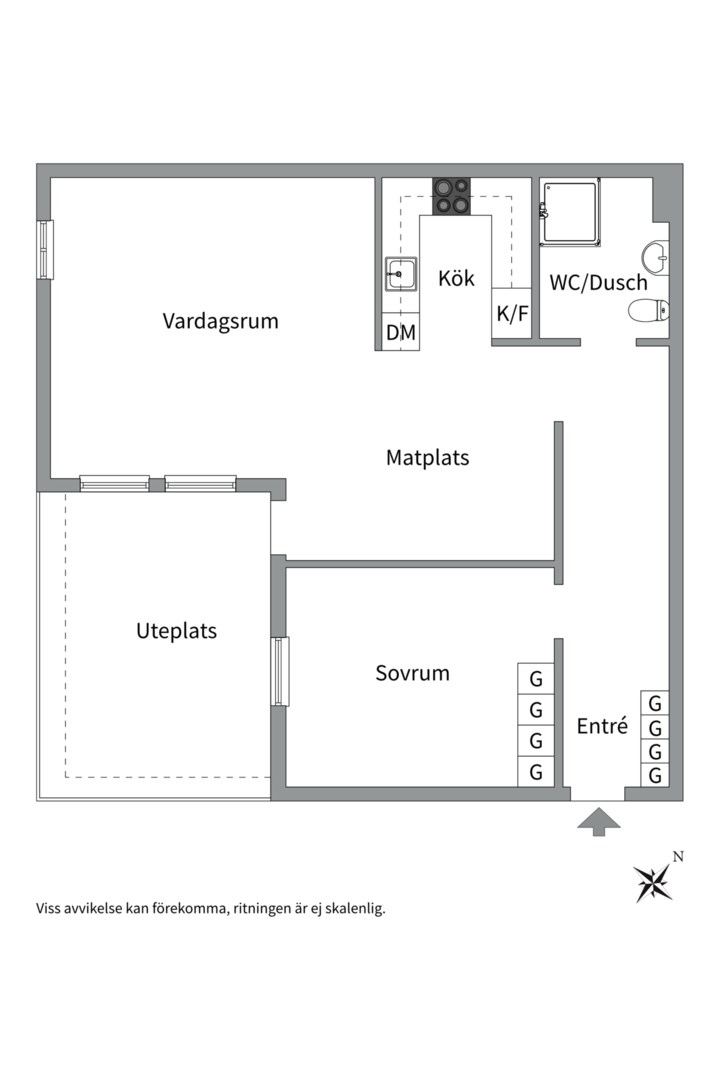 Planlösning från S:t Olofsgatan 28 A, Kommande i Centrum, Uppsala
