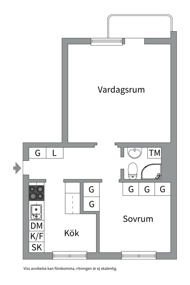 Bostadsbild från Ymergatan 24D, Såld i Fålhagen, Uppsala