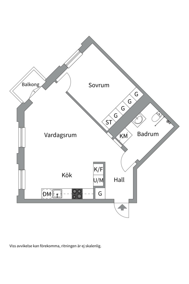 Planlösning från Nackabacken 12, Såld i Forum Nacka, Nacka