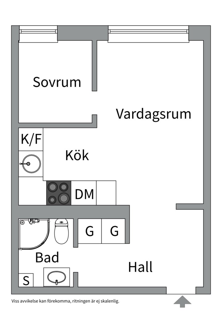 Planlösning från Sankt Göransgatan 64A, Såld i , Stockholm