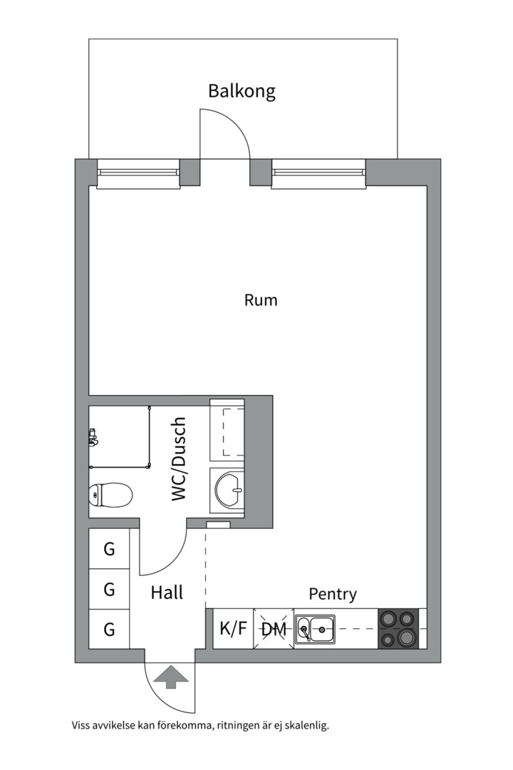 Planlösning från Råbyvägen 53 D, Såld i Gränby, Uppsala