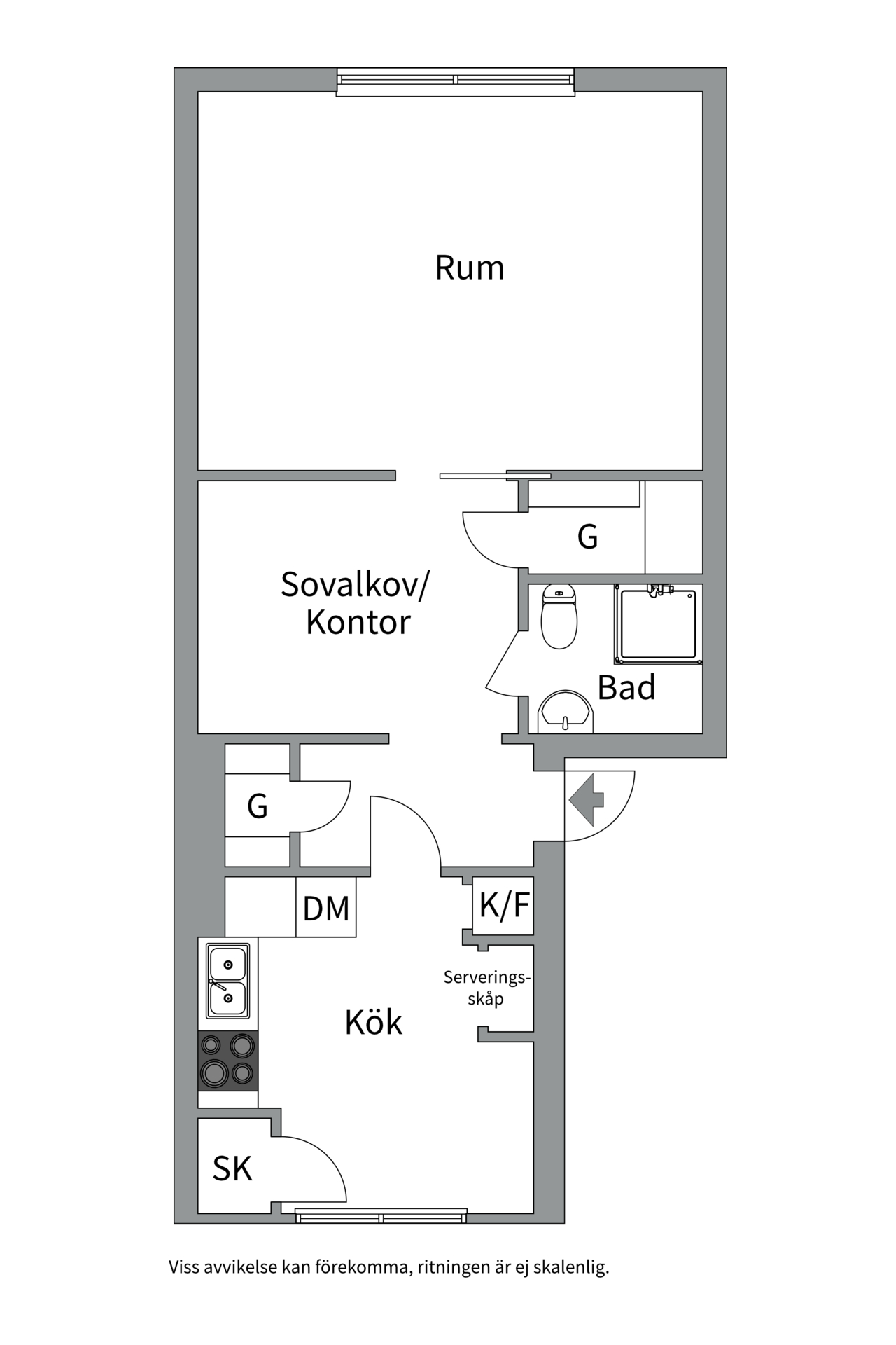 Bostadsbild från Väderkvarnsgatan 44B, Kommande i Fålhagen, Uppsala