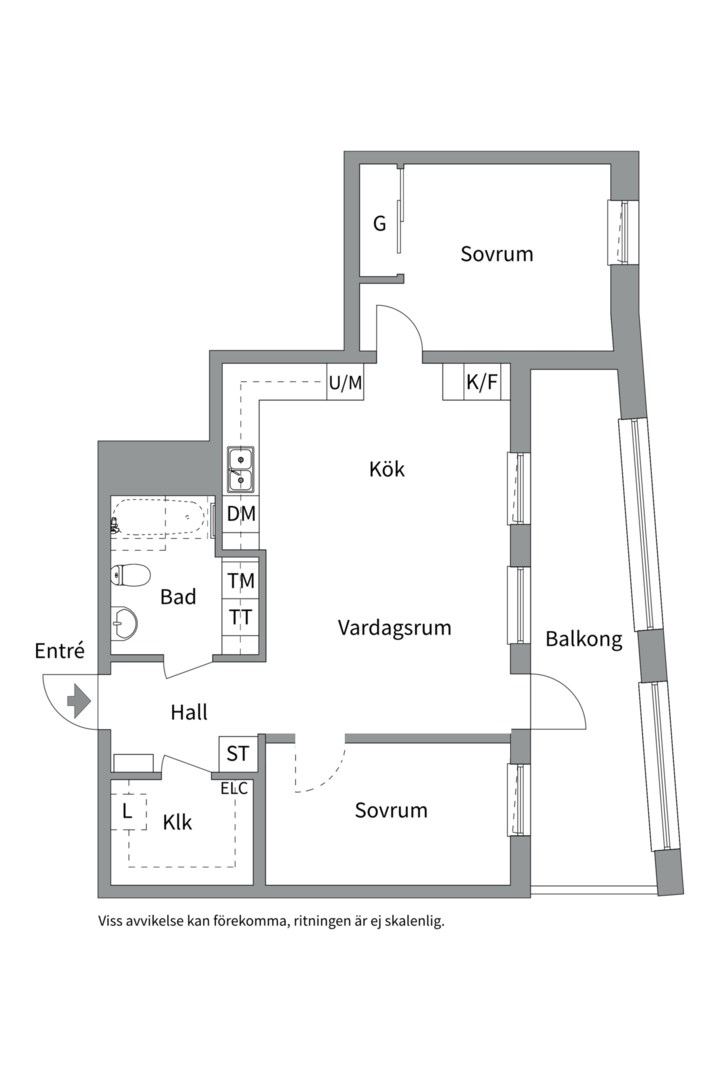 Planlösning från Mjölnarvägen 10A, Till salu i Kvarnholmen, Nacka