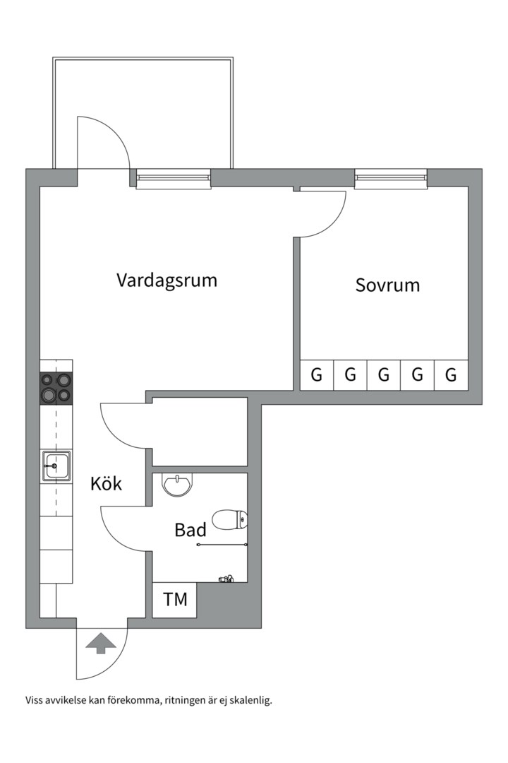 Planlösning från Edövägen 7H, Såld i Västra Orminge, Nacka