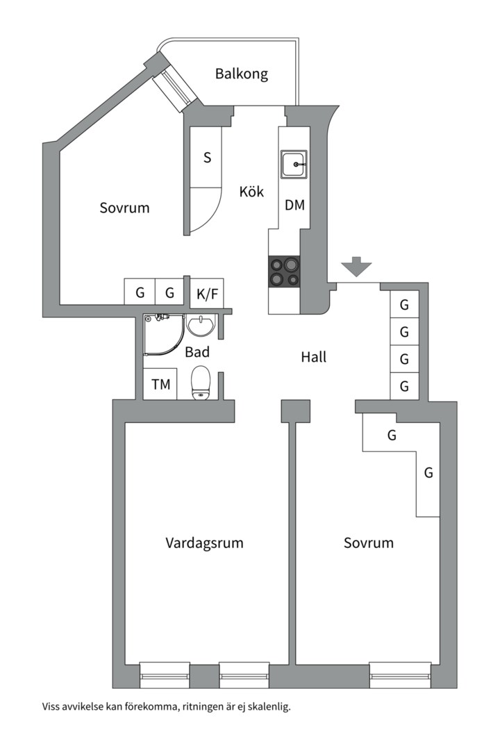 Planlösning från Västmannagatan 77, Såld i Vasastan - Odenplan, Stockholm
