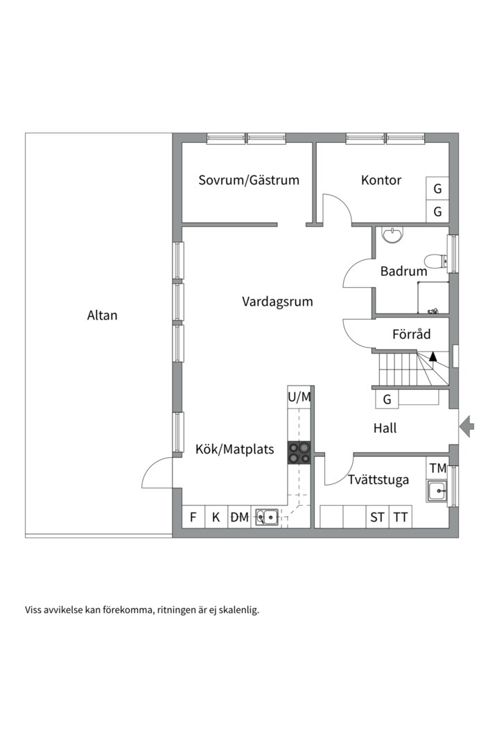 Planlösning från Smårisvägen 6A, Såld i Södra kopparmora, Värmdö