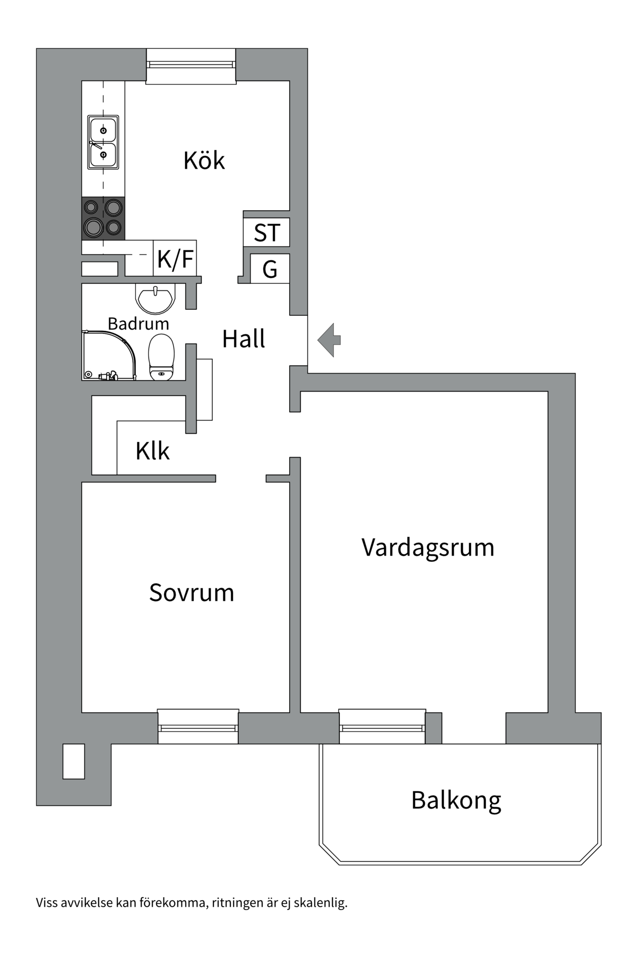 Bostadsbild från Spantgatan 11C, Såld i Stohagen, Västerås
