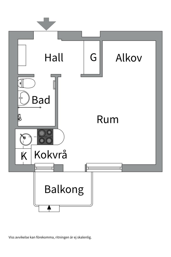 Planlösning från Lindsbergsgatan 13C, Såld i Sommarro, Uppsala