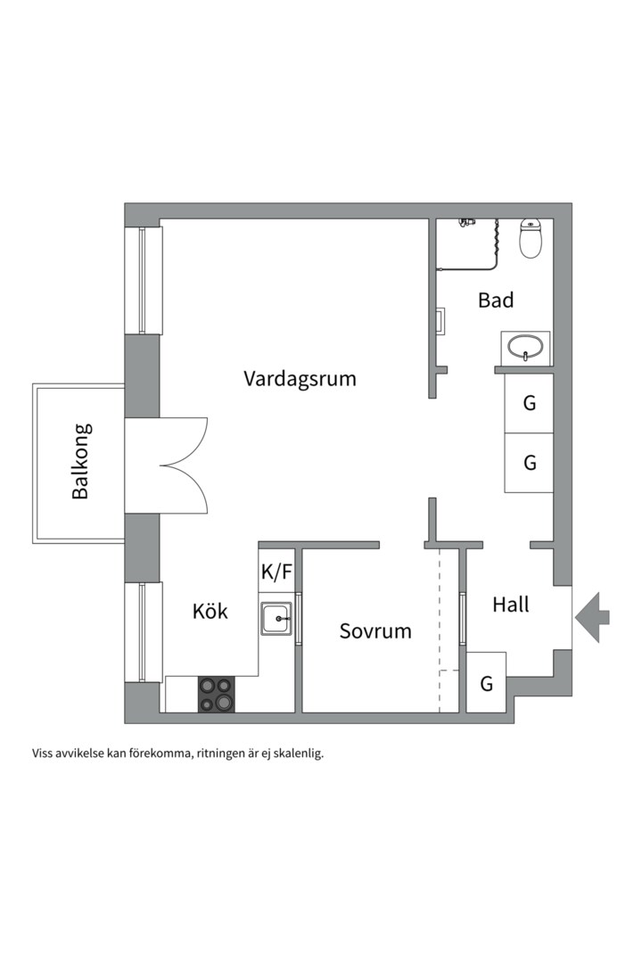 Planlösning från Essinge Brogata 18, Såld i Kungsholmen - Lilla Essingen, Stockholm