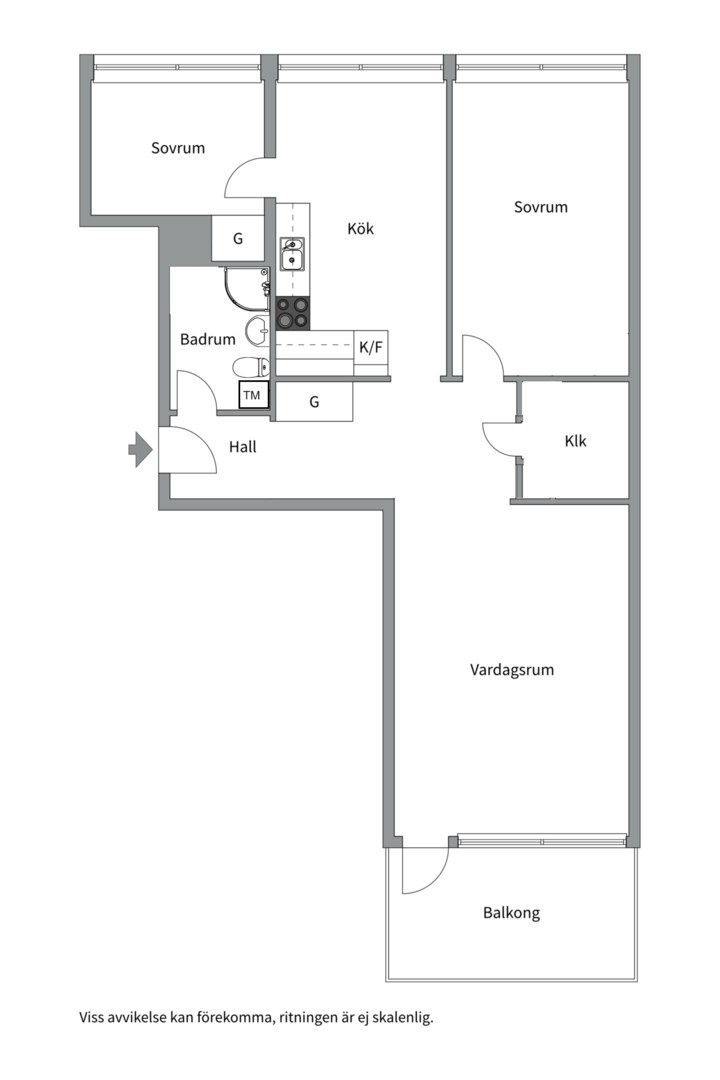 Bostadsbild från Skjutbanegatan 15B, Såld i Haga, Västerås