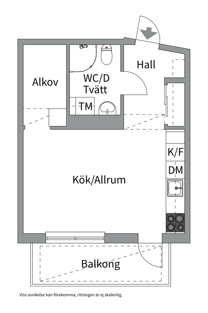 Planlösning från Orgelgatan 2, Till salu i Kapellgärdet, Uppsala
