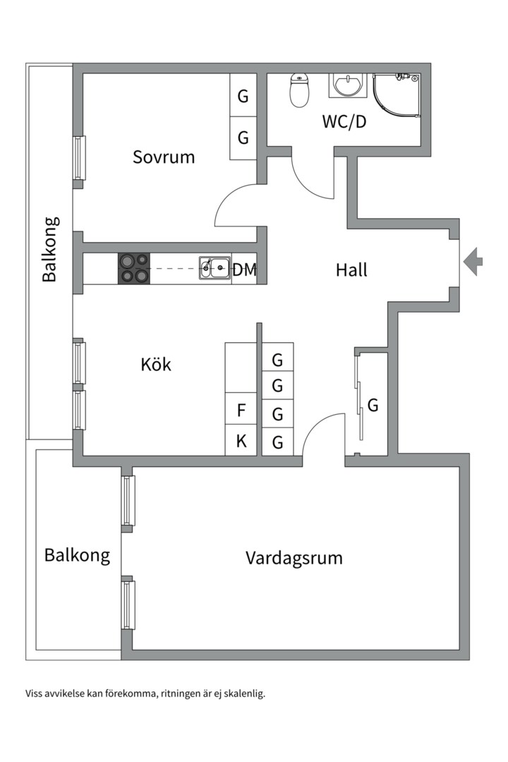 Planlösning från Oxelvägen 45, Kommande i Älta, Nacka