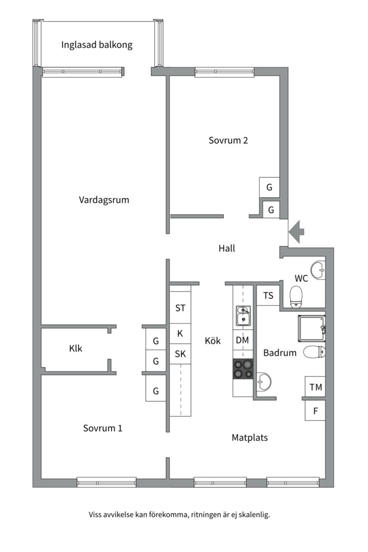 Planlösning från Bellmansgatan 148, Såld i Bellman, Uppsala