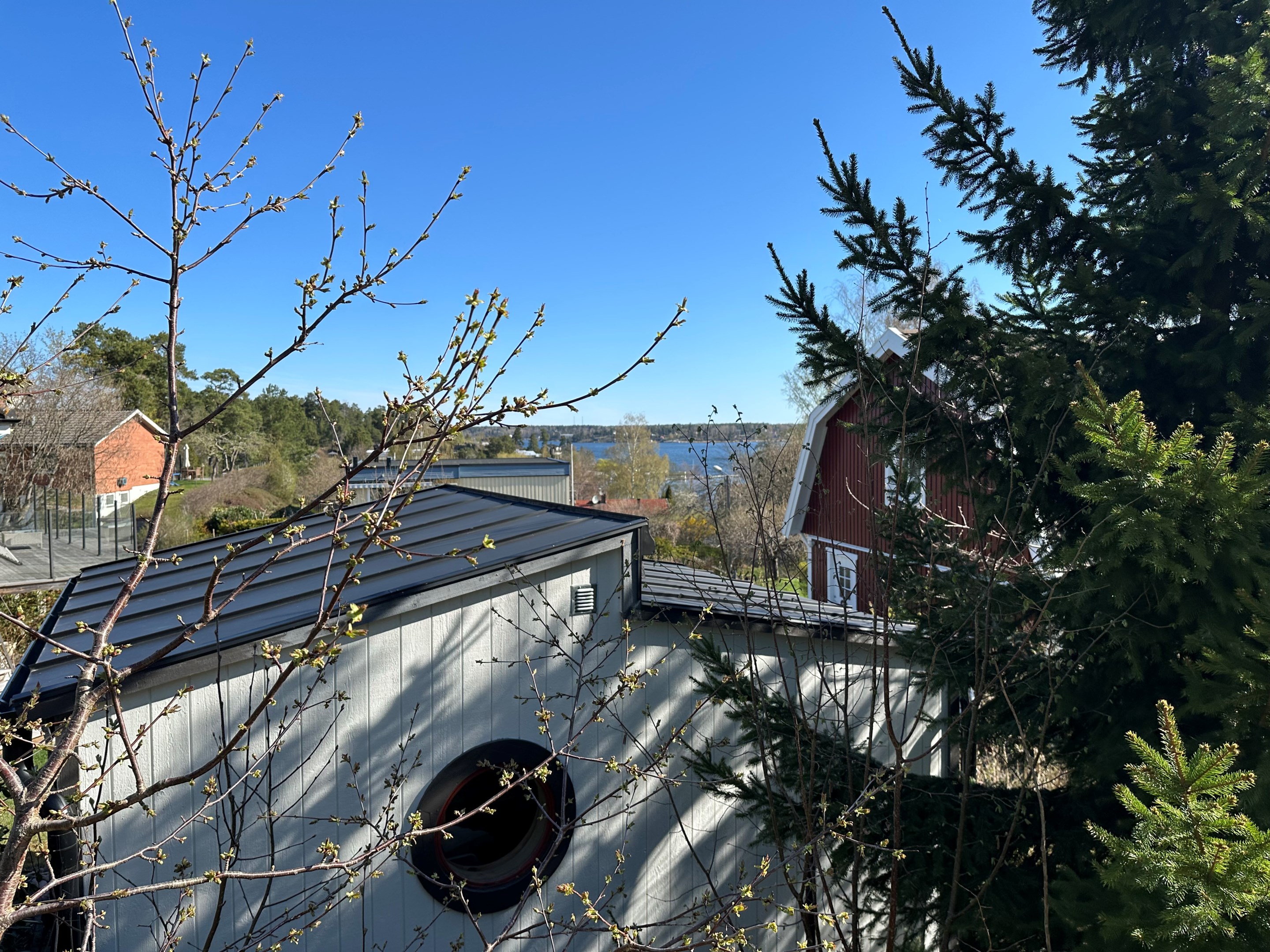 Viss sjökontakt från hus och altan