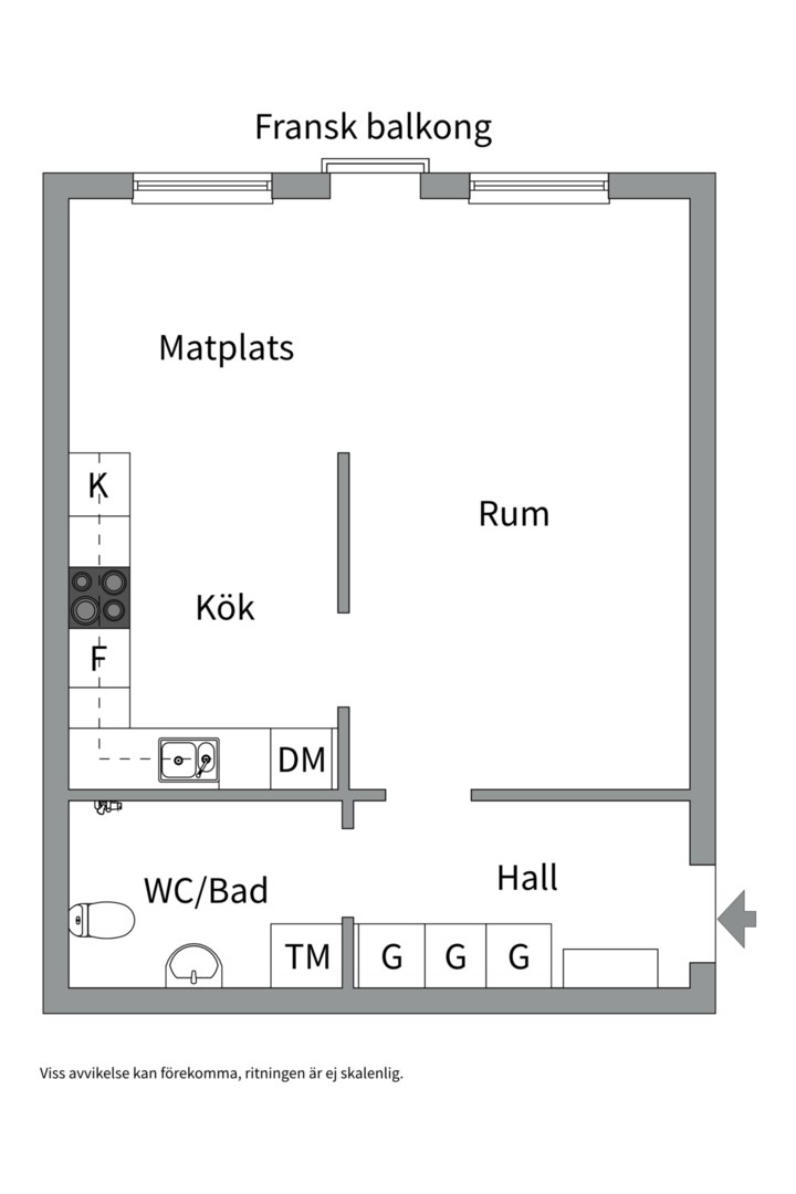 Planlösning från Bäverns gränd 15A, Till salu i Centrum, Uppsala