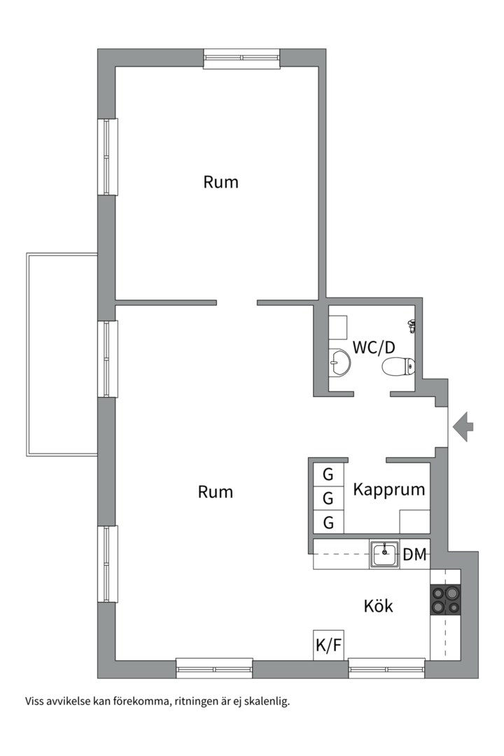 Planlösning från Salagatan 55C, Snart till salu i Fålhagen, Uppsala