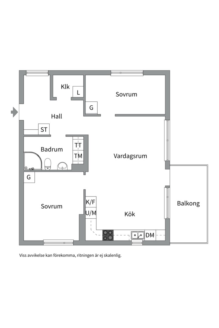 Planlösning från Östra Finnbodavägen 11D, Såld i Saltsjöqvarn, Nacka