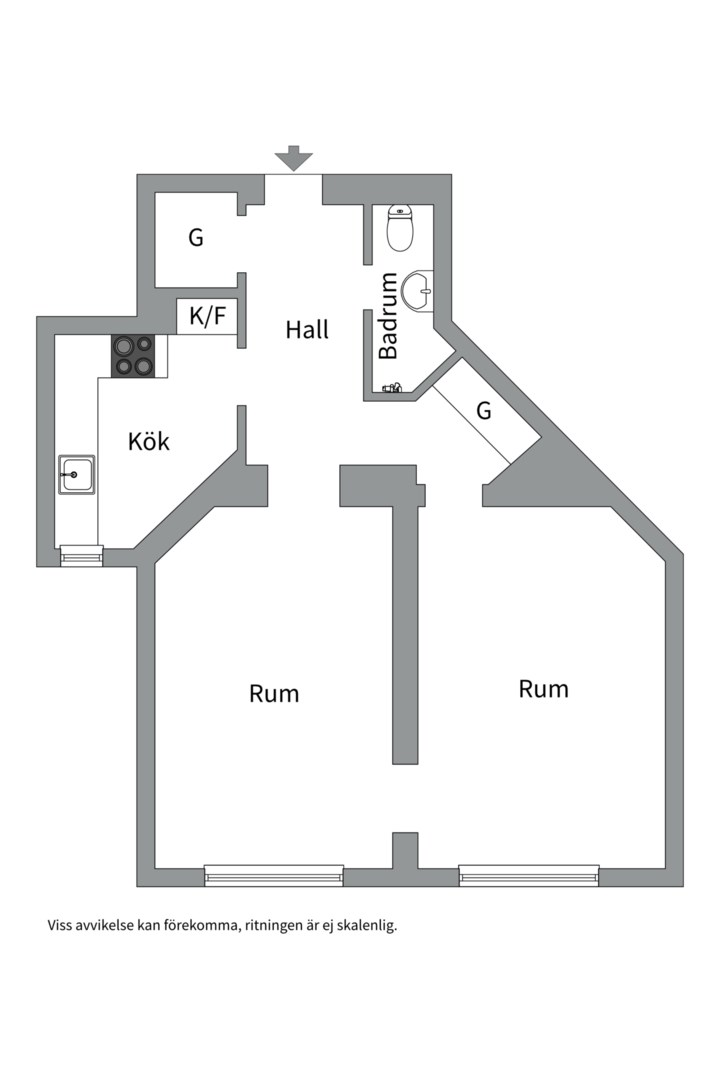 Planlösning från Karlbergsvägen 78A, Såld i Vasastan - Birkastan, Stockholm