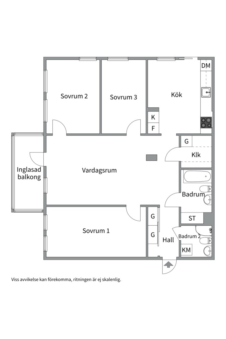 Planlösning från Utövägen 9, Till salu i Västra Orminge, Nacka