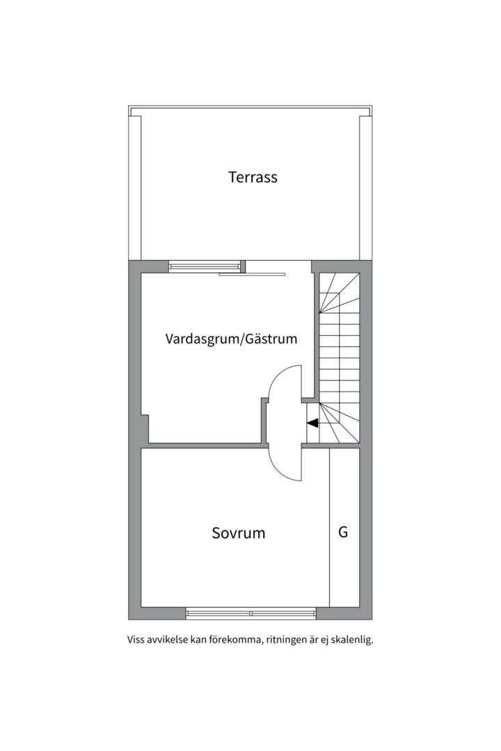 Planlösning från Ljuskärrsgränden 2B, Såld i Ljuskärrsberget - Saltsjöbaden, Nacka