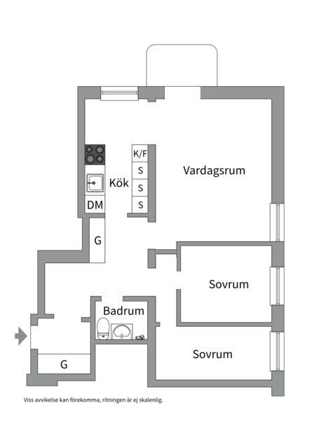 Planlösning från Fredhällsgatan 1, Såld i Kungsholmen - Fredhäll, Stockholm