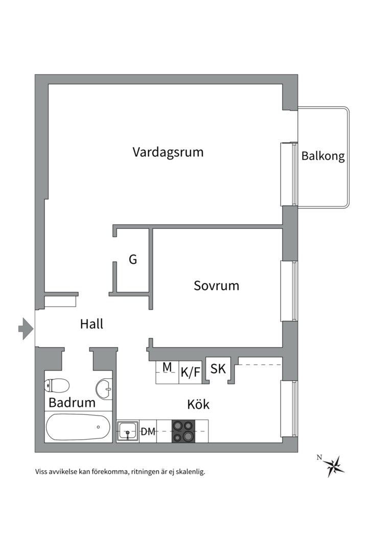 Planlösning från Hjalmar Brantingsgatan 10 A, Såld i Fålhagen, Uppsala