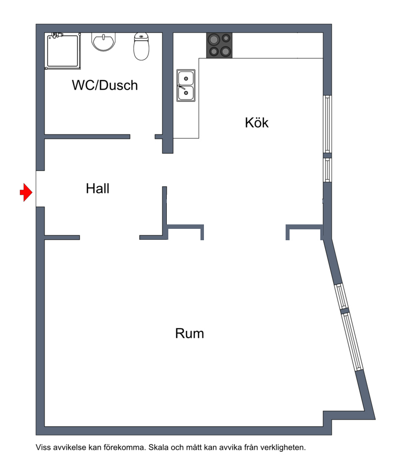 Planlösning från Tullingebergsvägen 11, Såld i G:a Tullingeberg, Botkyrka
