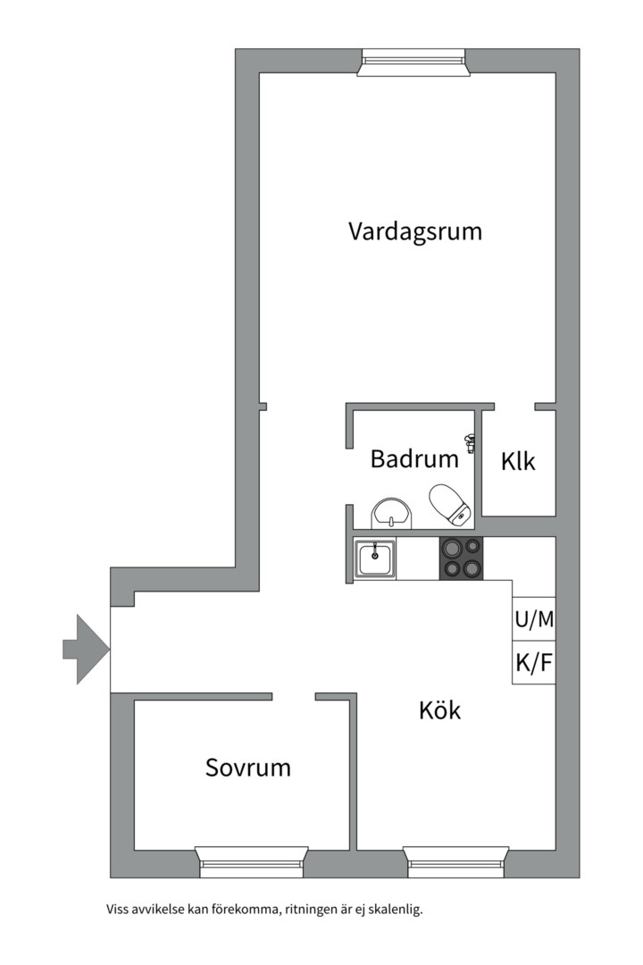 Planlösning från Väderkvarnsgatan 45A, Till salu i Fålhagen, Uppsala