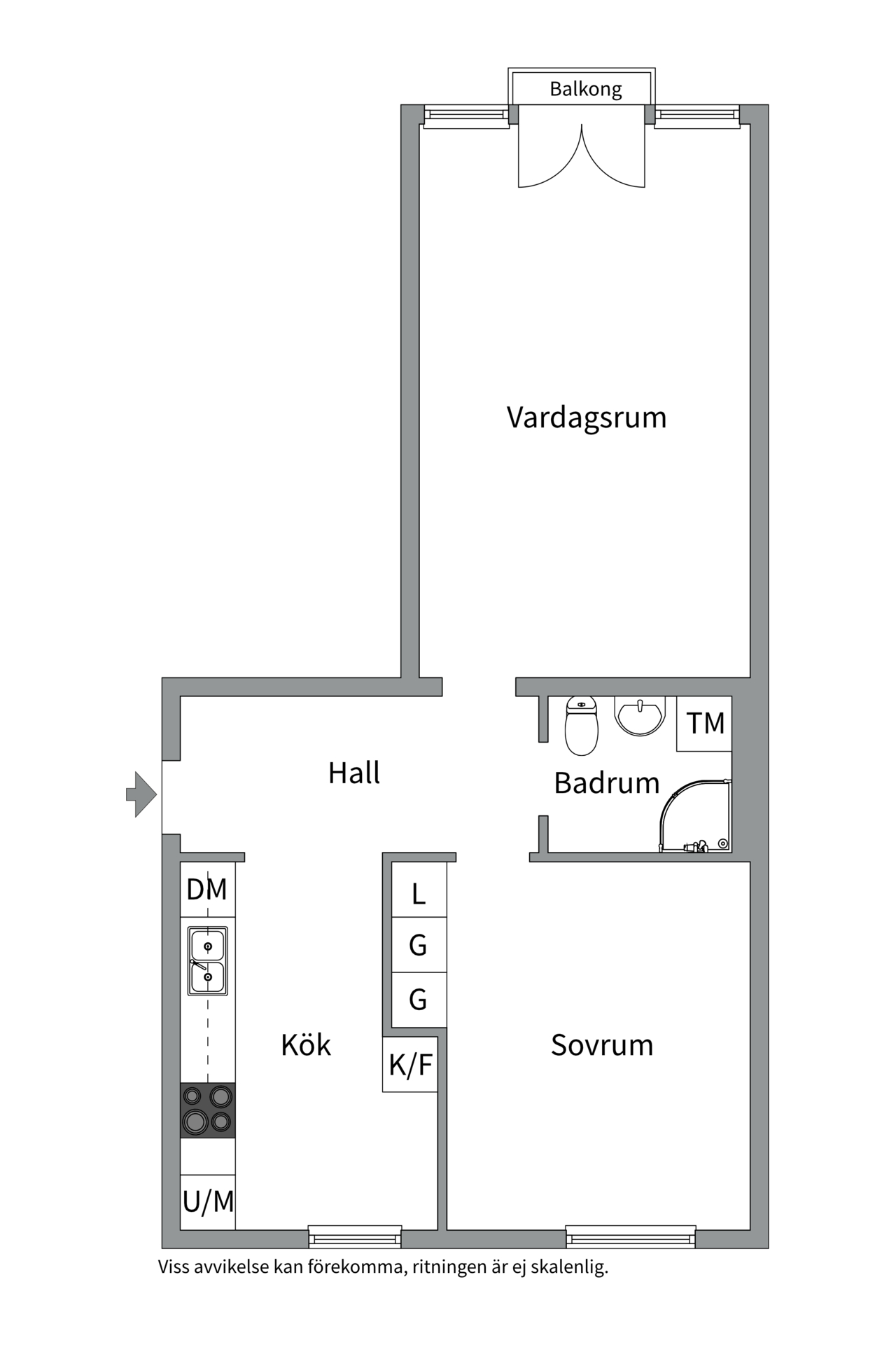 Bostadsbild från Murargatan 26C, Kommande i Salabacke, Uppsala