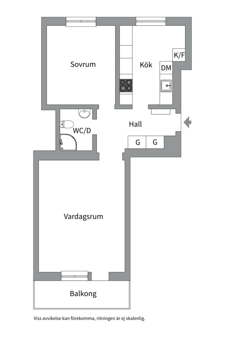 Planlösning från Salagatan 51C, Snart till salu i Fålhagen, Uppsala