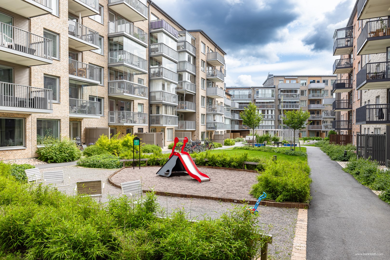 Bostadsbild från Gösta Wahlströms väg 2A, Kommande i Rickomberga, Uppsala