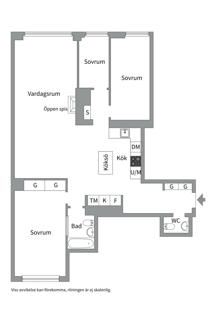 Planlösning från Polhemsgatan 8, Såld i Kungsholmen - Nedre Kungsholmen, Stockholm