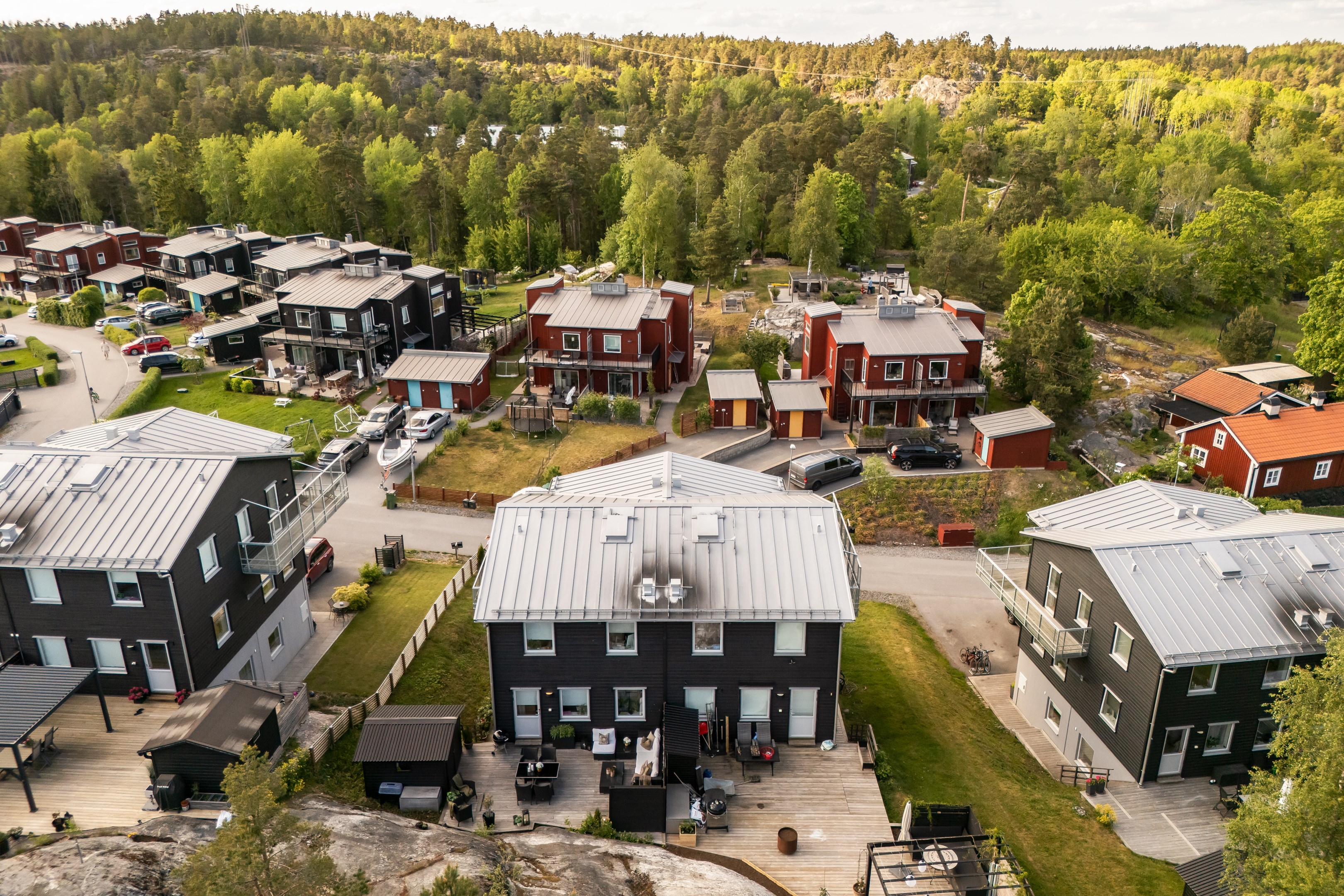 Bostadsbild från Kils gårdsväg 9B, Kommande i Insjön, Nacka