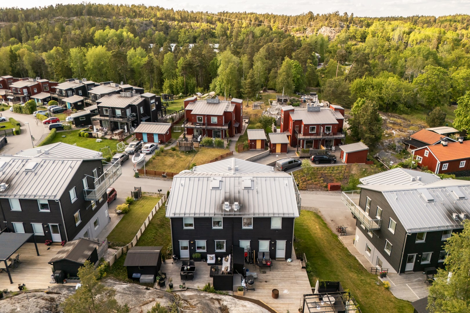 Bostadsbild från Kils gårdsväg 9B, Kommande i Insjön, Nacka