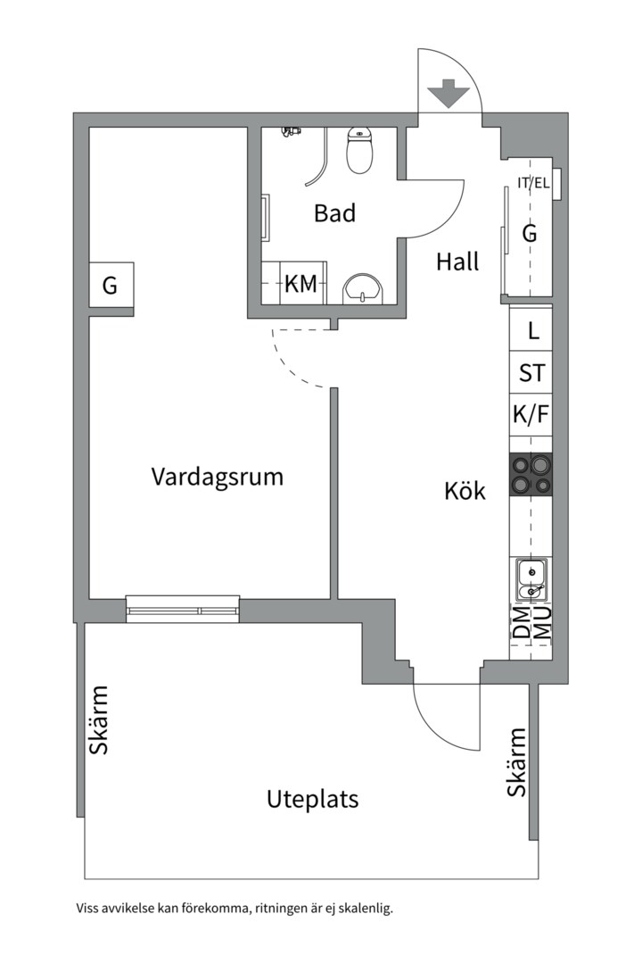 Planlösning från Gimogatan 2B, Till salu i Luthagen, Uppsala