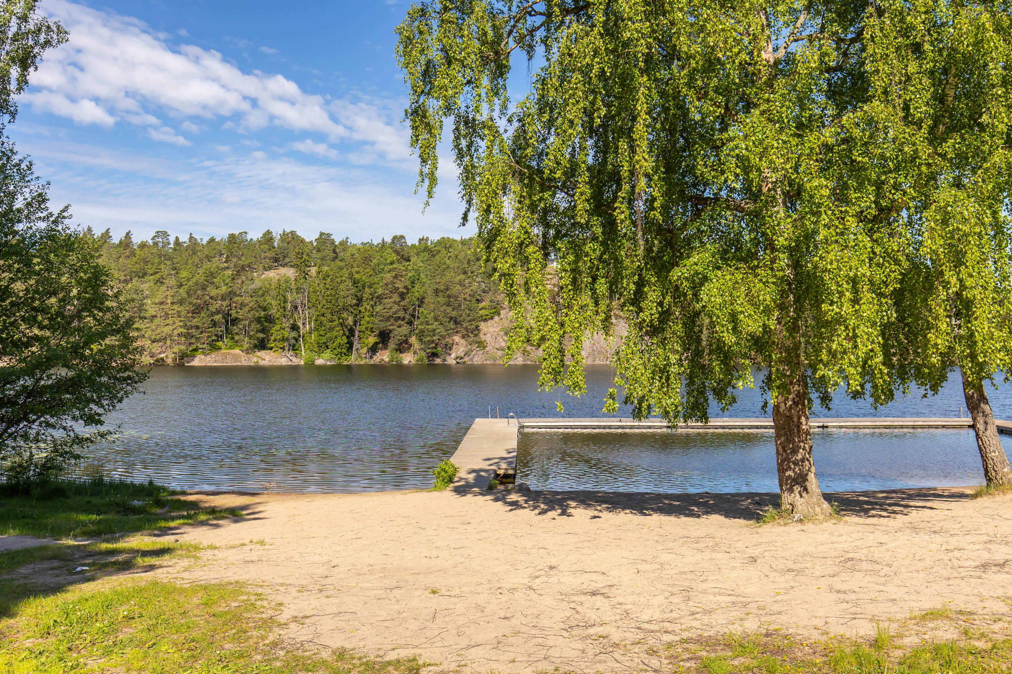 Badplats Glasbrukssjön.