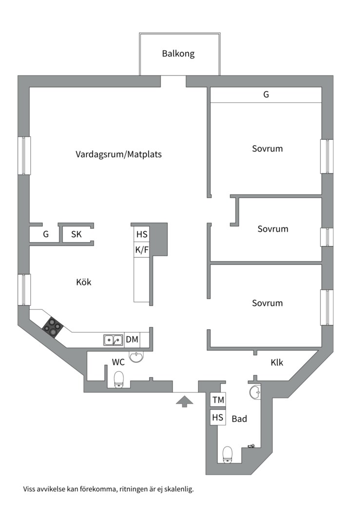 Planlösning från Fleminggatan 70, Såld i Kungsholmen - Fridhemsplan, Stockholm