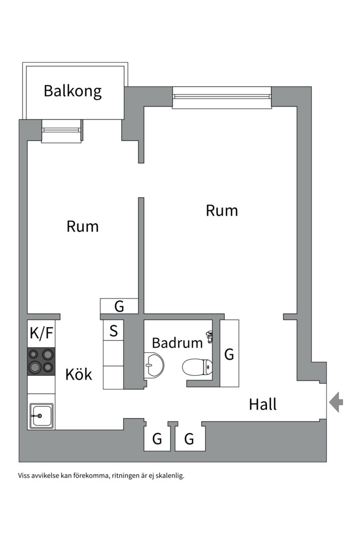 Planlösning från Frödingsvägen 3, Såld i Kungsholmen - Fredhäll, Stockholm