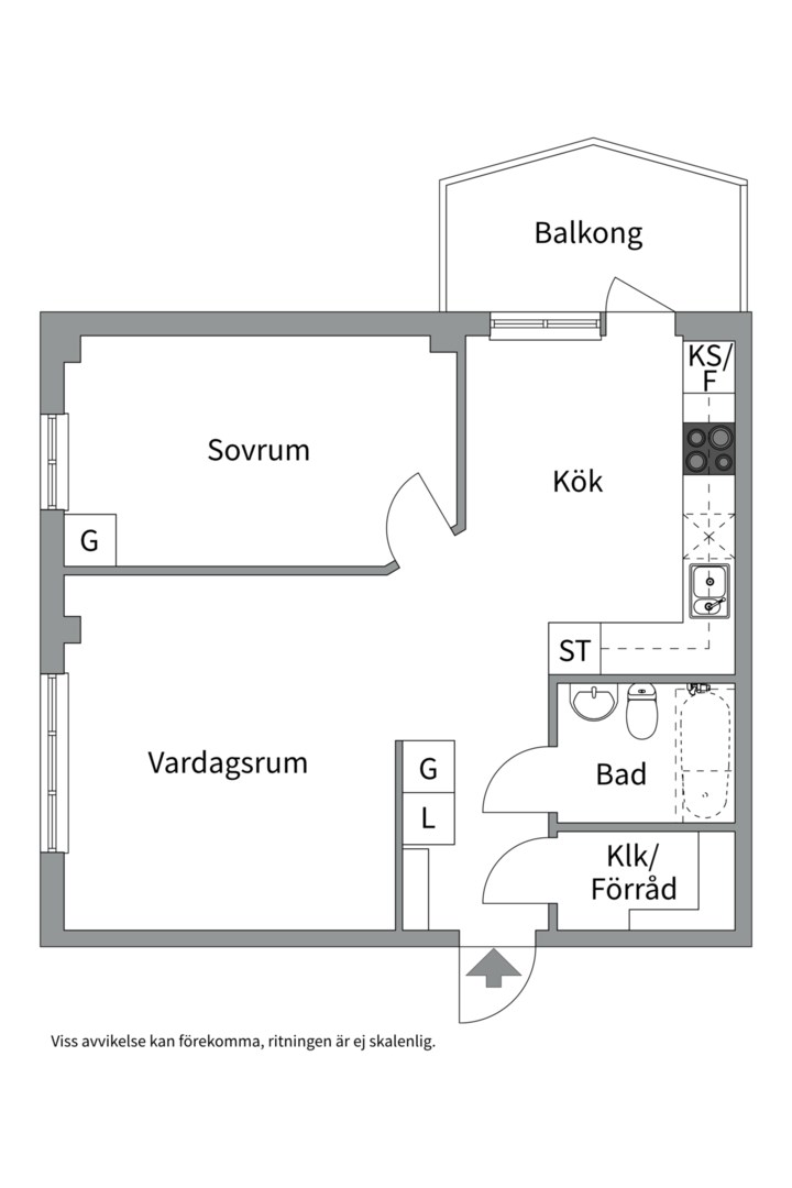 Planlösning från Albertinas väg 46, Såld i Alunda, Östhammar
