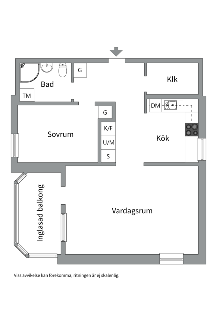 Planlösning från Rotorvägen 2, Såld i Gideonsberg, Västerås