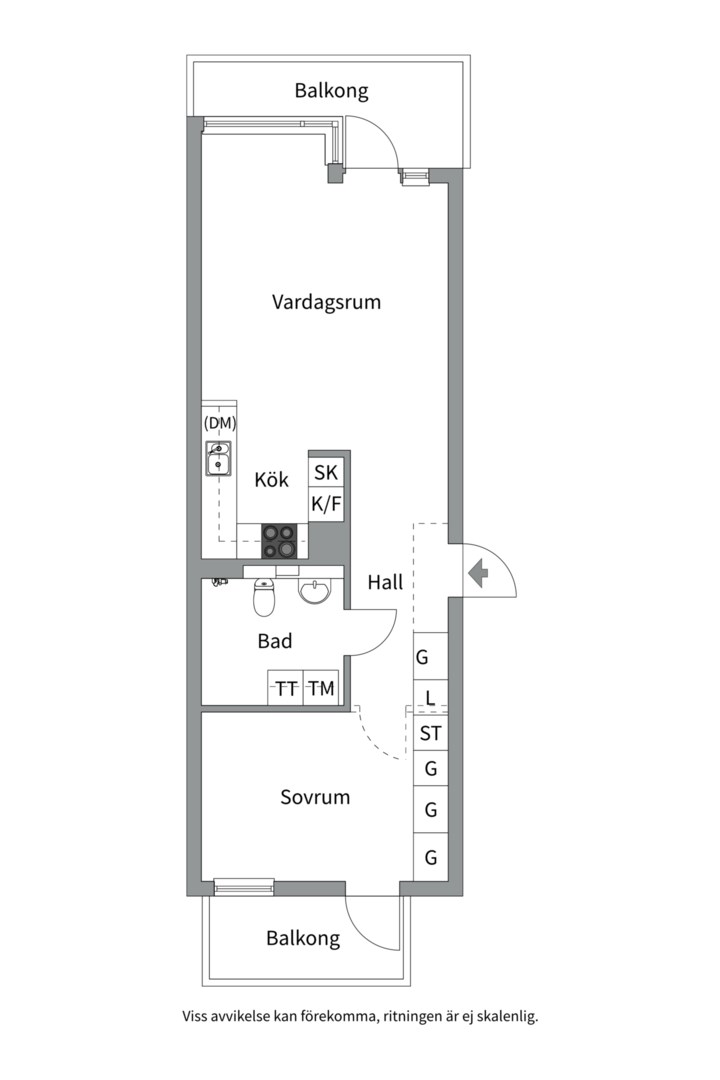 Planlösning från Sjöfartsgatan 1, Kommande i Hammarby Sjöstad, Stockholm