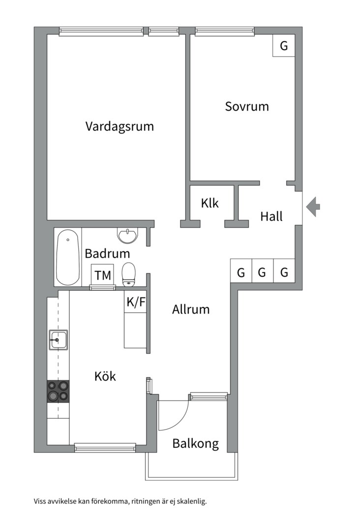 Planlösning från Fjärdhundragatan 16, Såld i Tunabackar, Uppsala