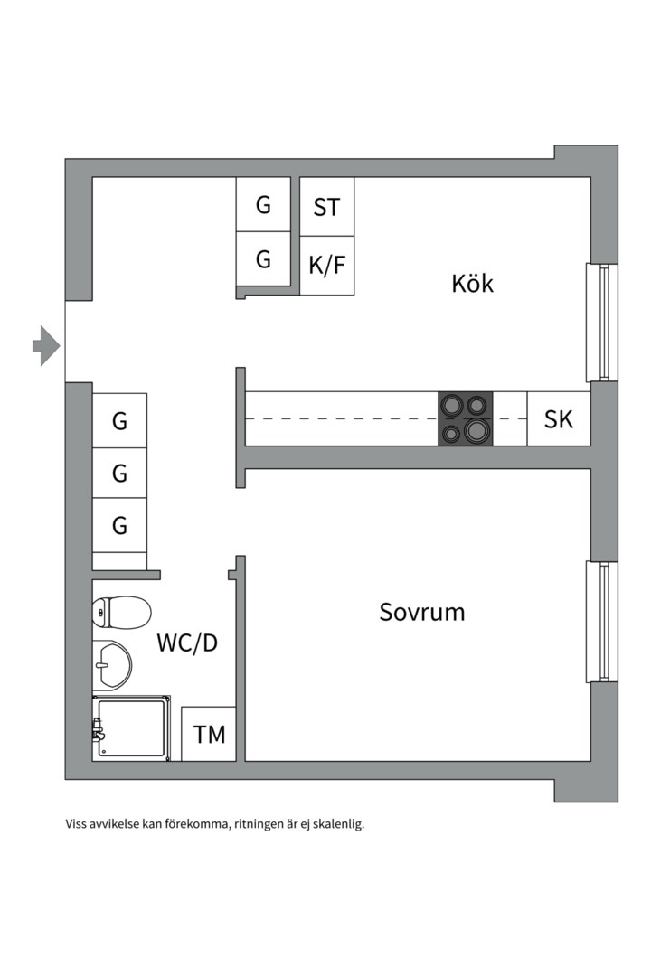 Planlösning från Luthagsesplanaden 16, Såld i Luthagen, Uppsala