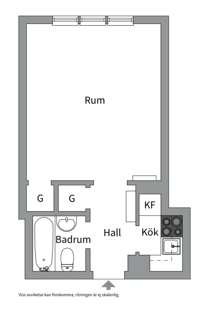 Planlösning från Fålhagsleden 3 B, Kommande i Fålhagen, Uppsala
