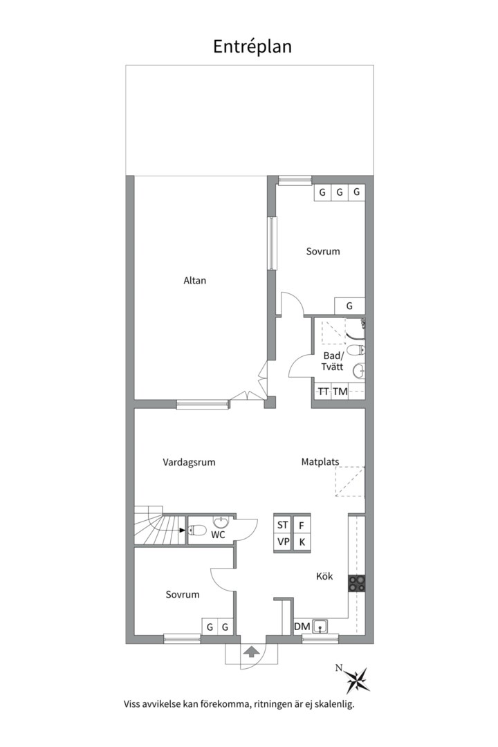 Planlösning från Storstensvägen 77, Kommande i Lindbacken, Uppsala