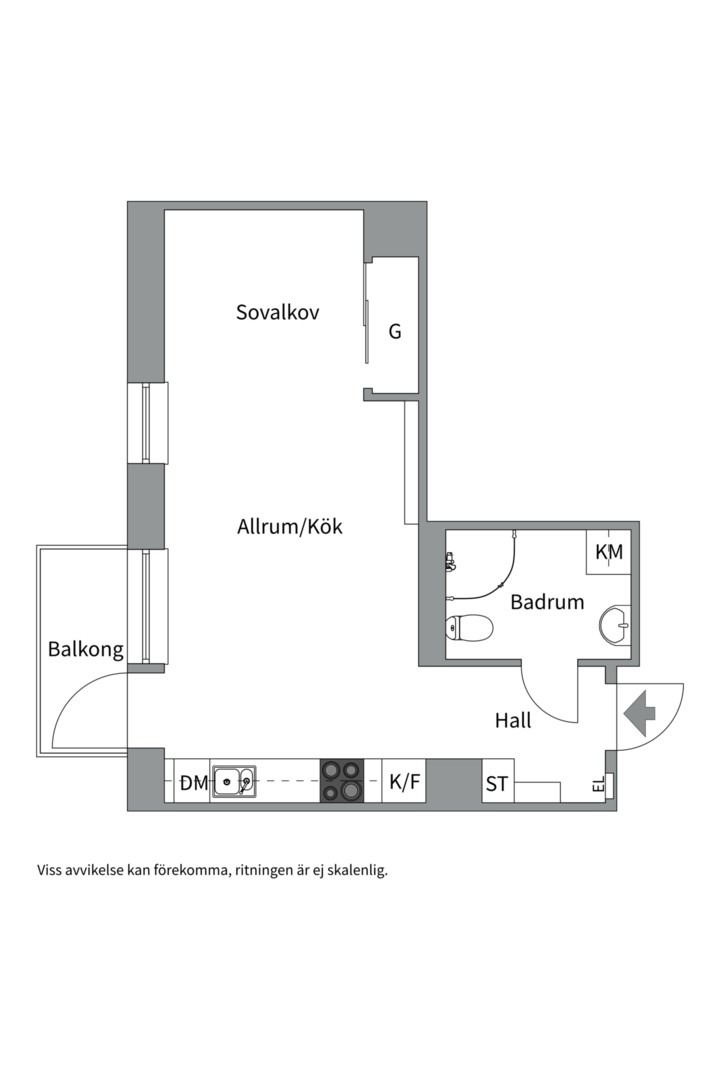 Planlösning från Sållargatan 4, Kommande i Kungsängen, Uppsala
