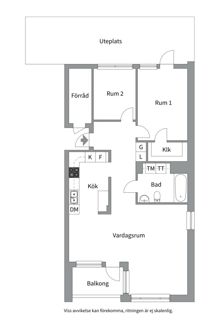 Planlösning från Mjölnarvägen 34, Till salu i Kvarnholmen, Nacka