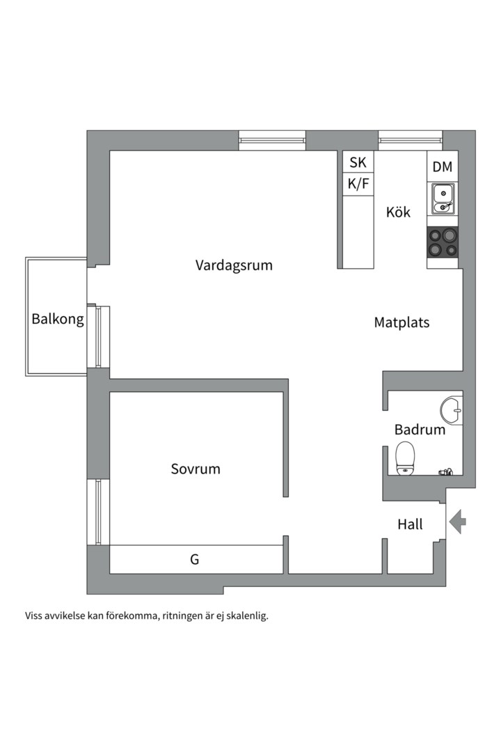 Planlösning från Ugglevägen 25, Såld i Saltängen, Nacka