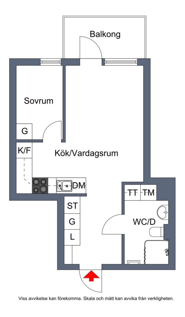 Planlösning från Sandstuguvägen 55, Såld i Uttran, Botkyrka
