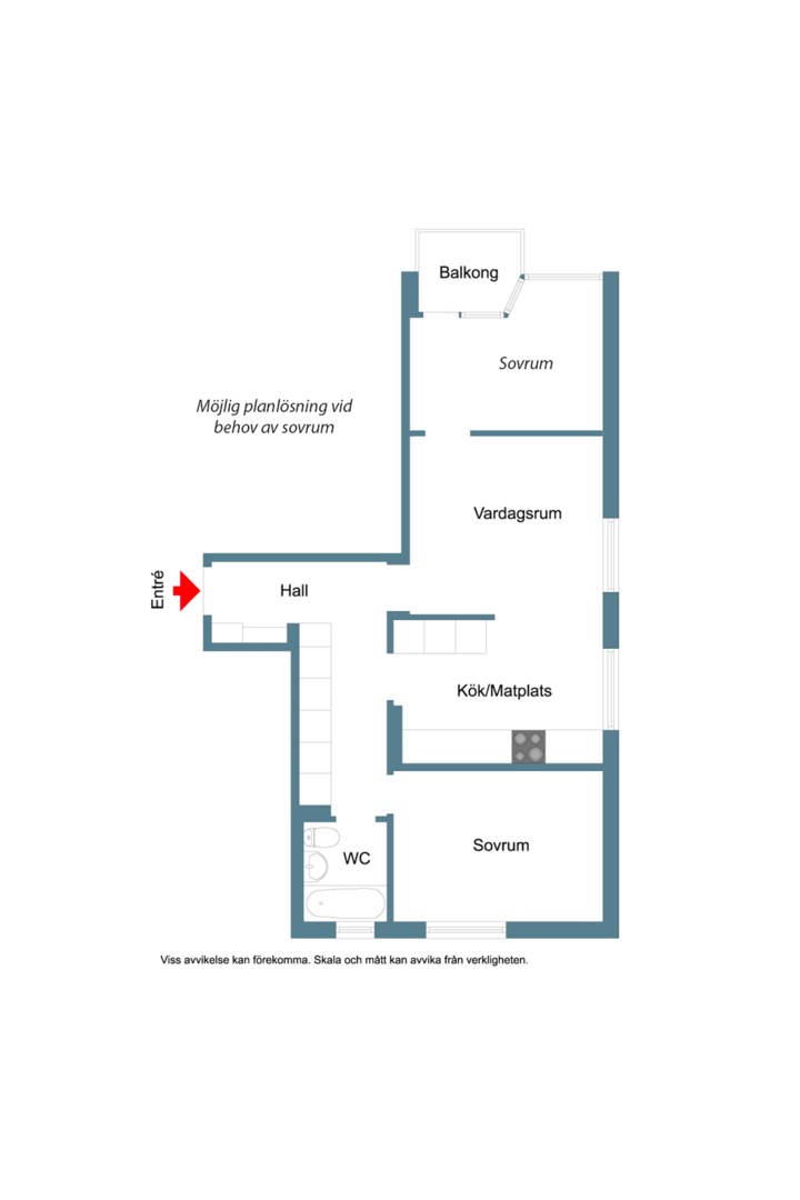 Planlösning från Tullingebergsvägen 8A, Såld i G:a Tullingeberg, Botkyrka